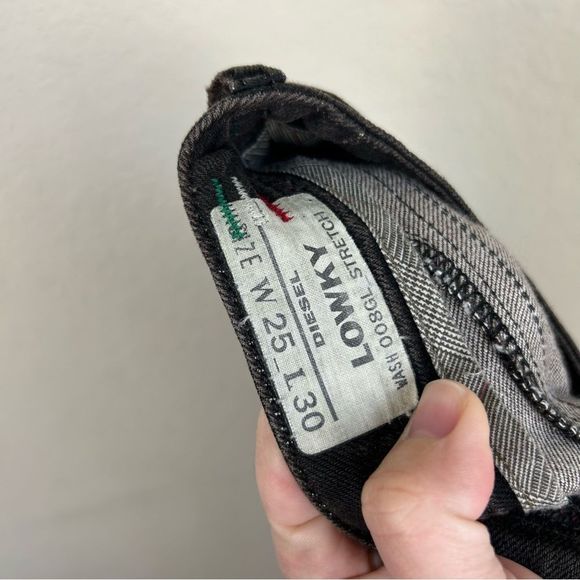 Diesel Size 25 Lowky Low Rise Jeans Black Straight Leg - Picture 4 of 11